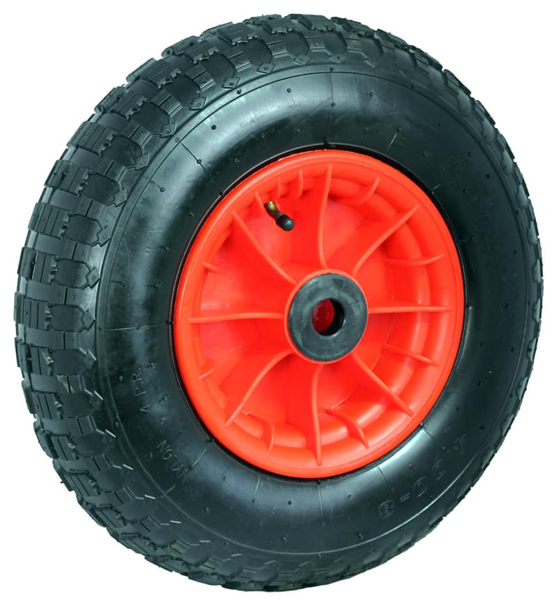 400mm Plastic Centre Pneumatic 480/400X8 Nylon Bush Wheel (Diamond Tread) | PN1603-1PL image 0