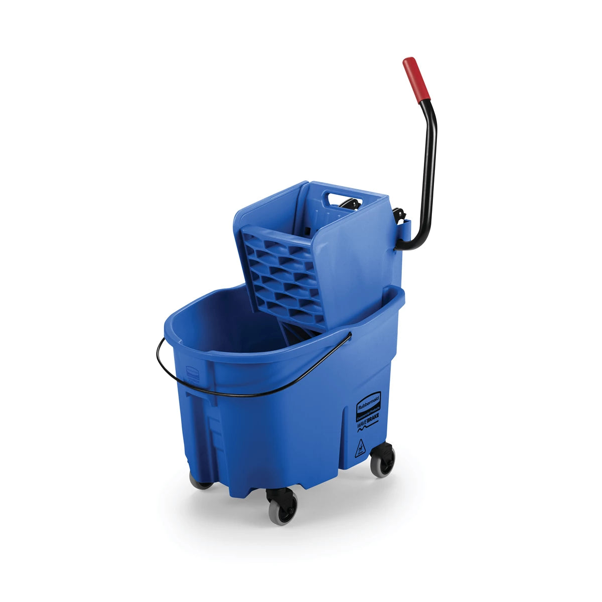 Rubbermaid Commercial Products WaveBrake 35-Quart Side Press Bucket and Wringer, Blue | FG758888BLUE