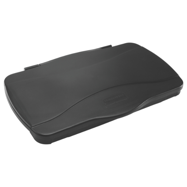 Black Rubbermaid Slim Jim® Hinged Lid for Slim Jim® Containers Black Color | RFG267400BLA image 0