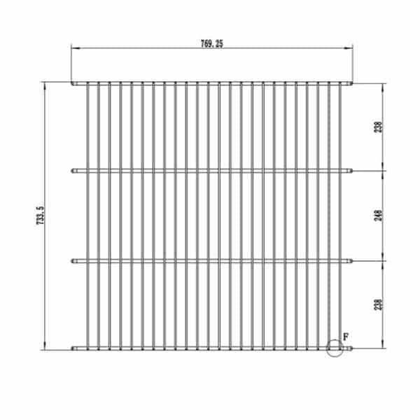 Removable Wire Shelf to suit A Base Roll Cages (RCR601) image 1