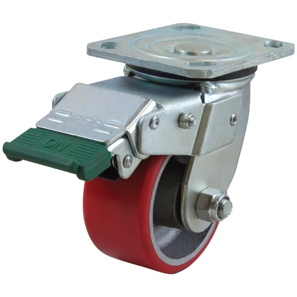 Richmond Castor Swivel with 100mm Polyurethane Tyred Wheel and Directional Lock (S4400D) image 0