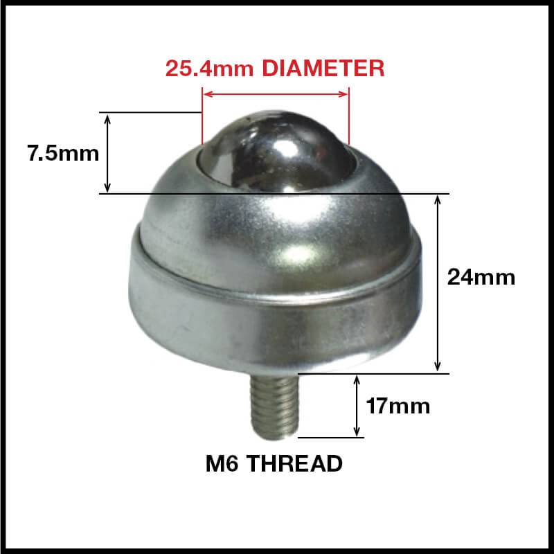 Richmond Carbon Steel Ball Transfers 50kg Capacity | BTR005 image 1