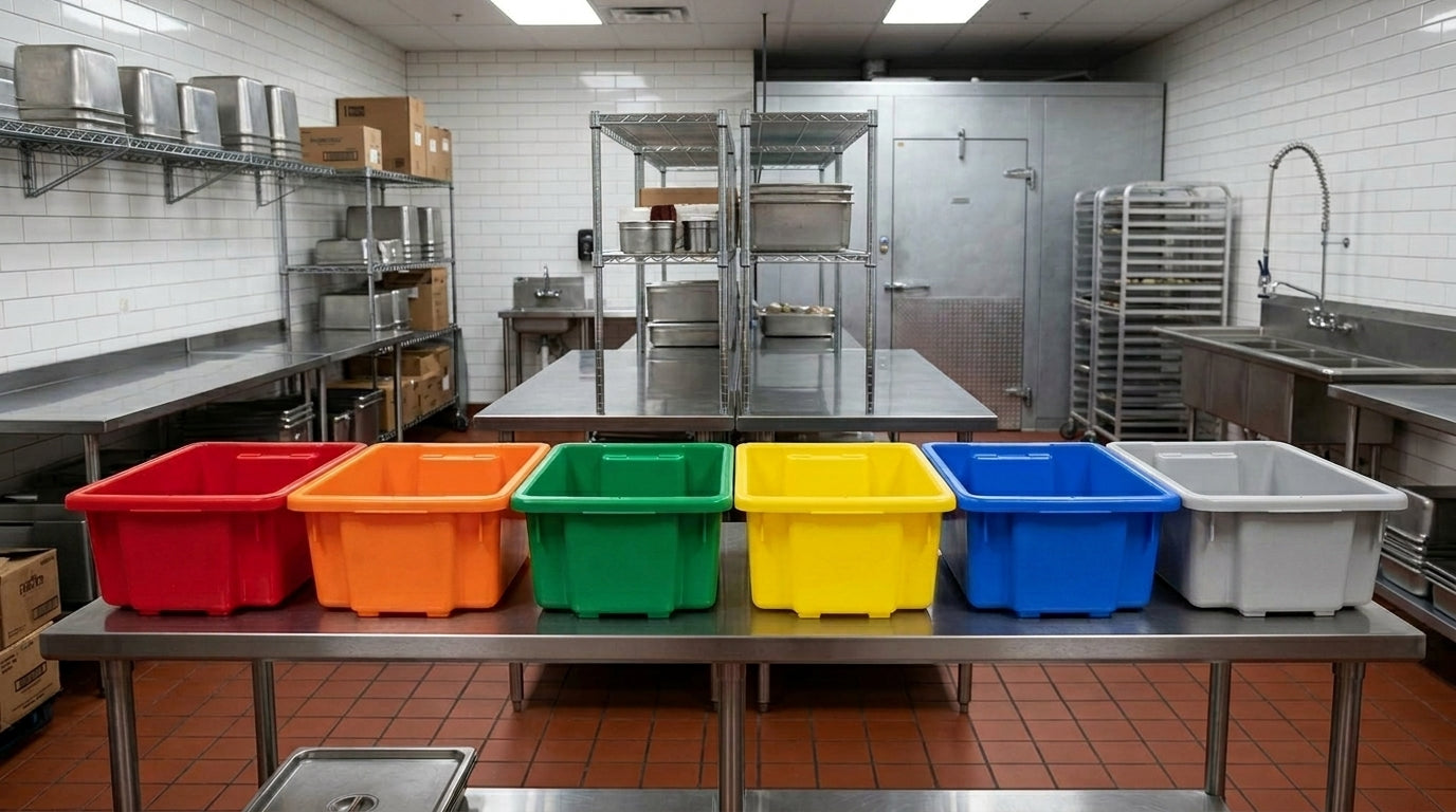 Colour Coded Systems, Lids & Tubs in Hospitality: Why They Matter