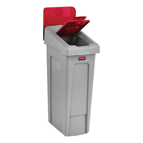 Slim Jim Recycling Station Red Closed Lid image 3