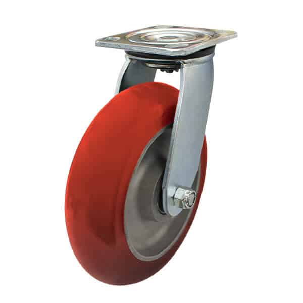 200mm Donut Profile Poly on Aluminium Wheel Castor 250kg Capacity (S8824) image 0