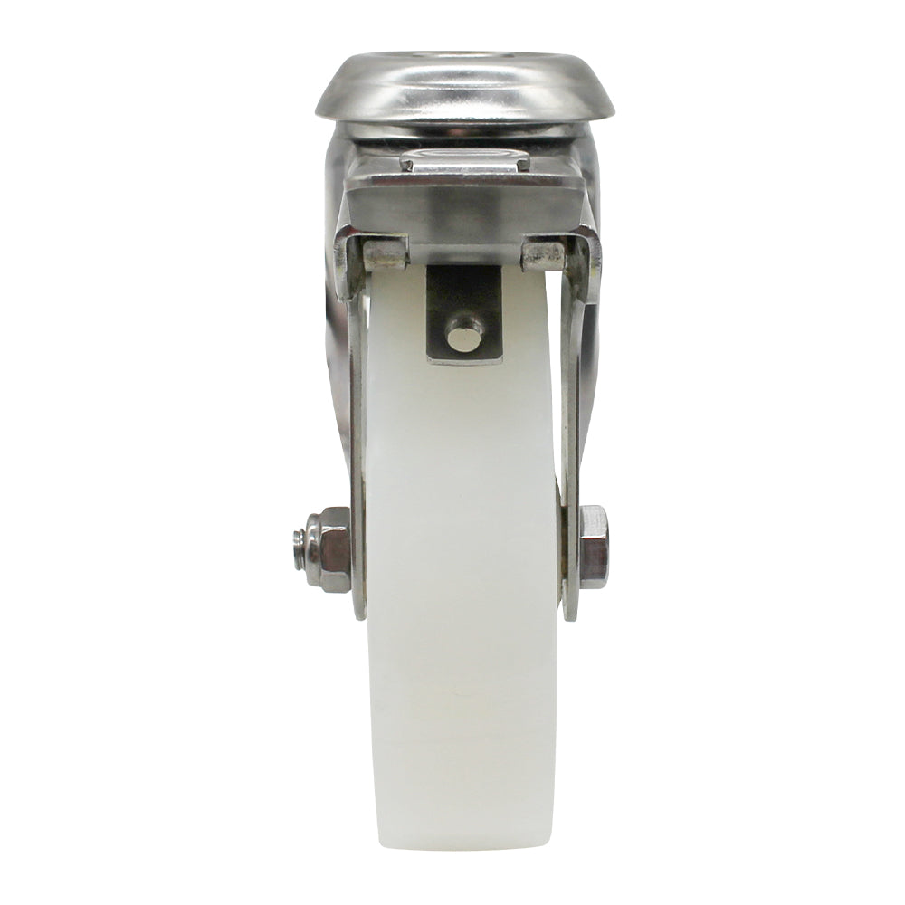 100mm Nylon Wheel 70kg Capacity Stainless Steel Brake Castor (S4732B) image 1