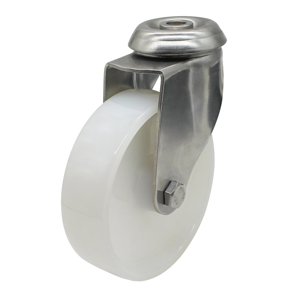 100mm Nylon Wheel 70kg Capacity Stainless Steel Castor (S4732) image 0