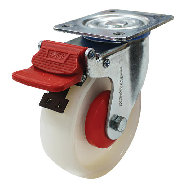 125mm Nylon Wheel 200kg Capacity Castor (S5600B) image 0