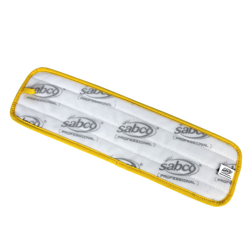 SABCO ULTRACLEAN MICROFIBRE ANTIBACTERIAL FLAT MOP PAD 10PK-YELLOW (SABC-1267Y) image 1