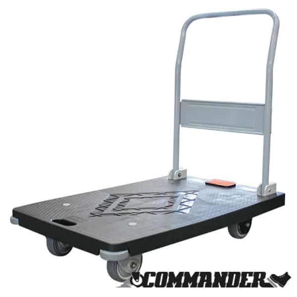 900 x 600mm Folding Platform Trolley with Pedal/Foot Brake | PFR044 image 0