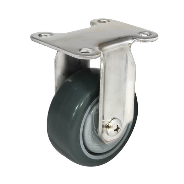 50mm S/S Rigid Poly Nylon Wheel Castor (R261) image 0