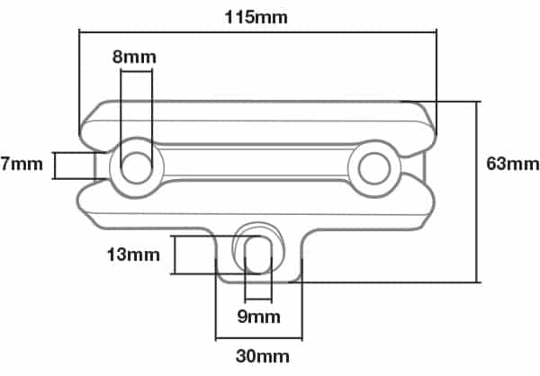 Floor Mount Bolt Down Door Guide (GTR077) image 3