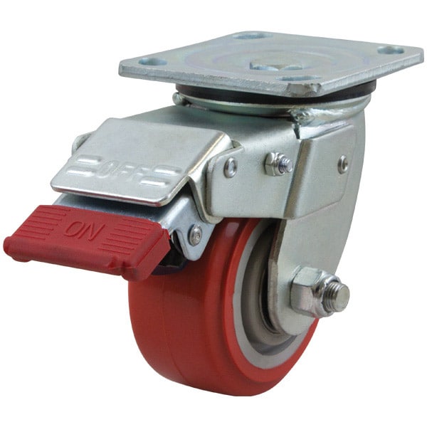Richmond Castor Swivel with Polyurethane 100mm Wheel with Swivel Lock and Brake (S4410SLB) image 0