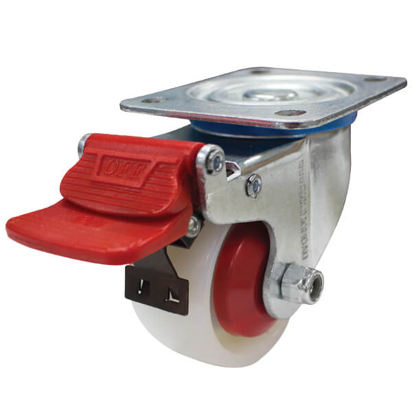 80mm Nylon Wheel 125kg Capacity Castor (S3600B) image 0