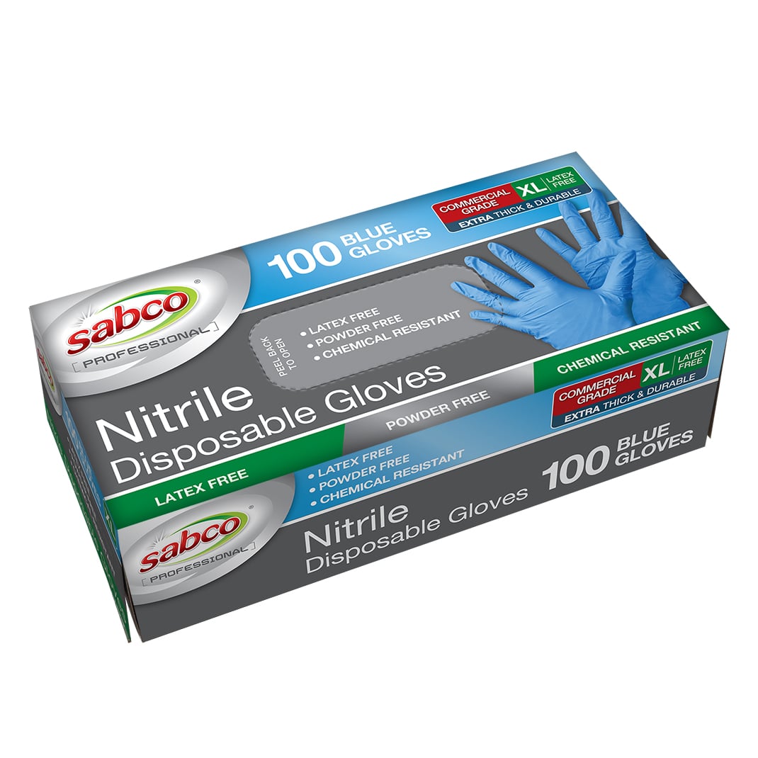 SABCO BLUE NITRILE GLOVES 100PK XL TGA ARTG ID 334715 (SABC-8007) image 0