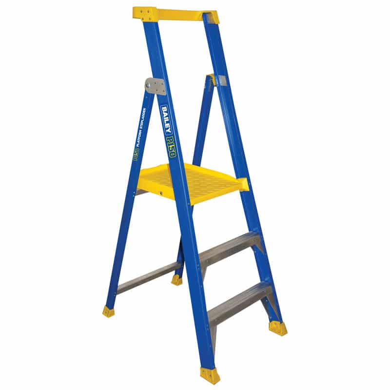 Bailey Fibreglass Platform 3 Step Ladder 150KG | P150-3 FS13576 image 0