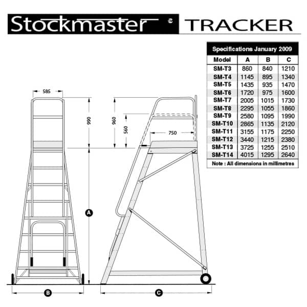 Stockmaster Tracker Ladder 7 Step SM-T07 image 1