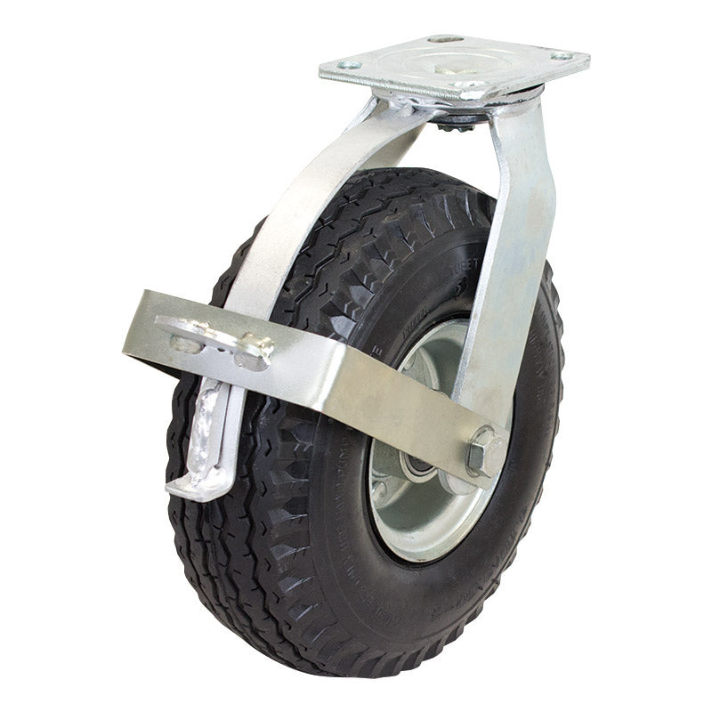 250mm Pneumatic Wheel 180kg Capacity Castor with Brake (S1067B) image 0