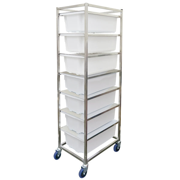 7 Bin Stainless Steel Mobile Ingredient Rack (ITR001) image 1