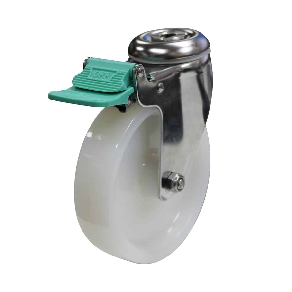 Richmond Stainless Steel Elite Castor with Nylon 125mm Wheel and Direction Lock (S5590D) image 0