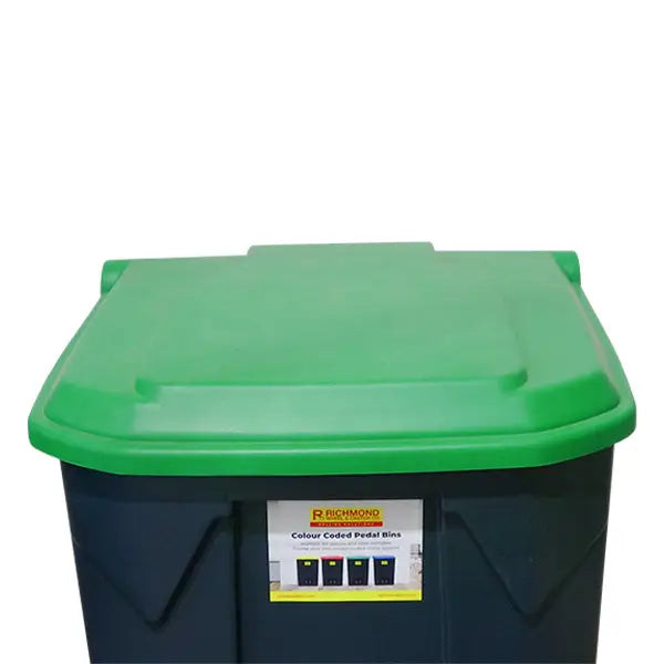 100L Pedal Bin - Green Lid (PBS100GRN) image 4