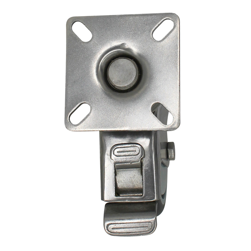 75mm Rubber Wheel 50kg Capacity Stainless Steel Brake Castor (S3726B) image 1