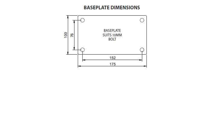 150mm Donut Profile Poly on Aluminium Wheel Castor 150kg Capacity (R6017) image 1