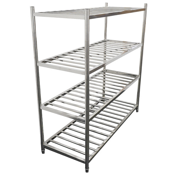 4 Tier Commercial Stainless Steel Vented Shelving - 1500(L) x 500(W) x 1550mm(H) (SHE011) image 3