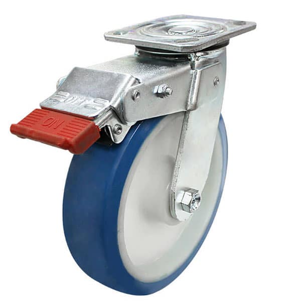 200mm Rebound Poly Wheel 300kg Capacity Castor (S8440SLB) image 0