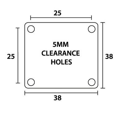 Richmond 50mm Plate Mount Twin Wheel Swivel Furniture Castor with Wheel Brake (S50BPK2) QTY 2 image 1