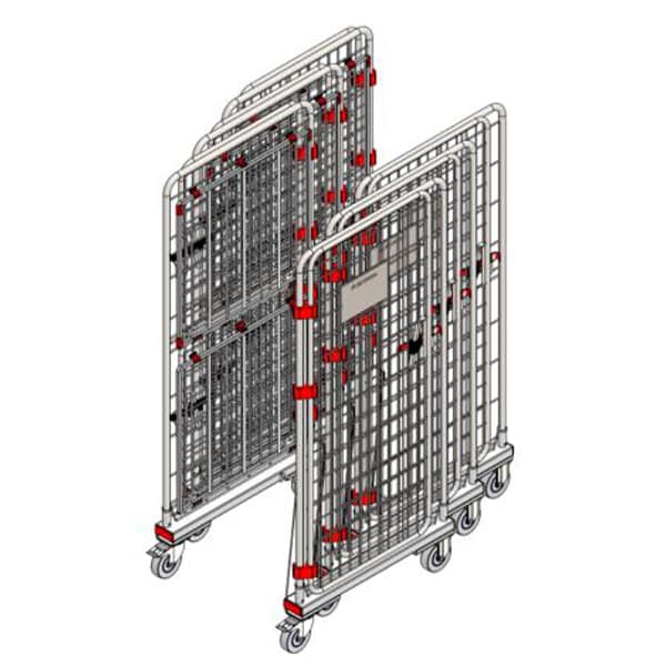 4 Sided Roll Cage with 2 Half Doors + 1 Full Door - Z Base (RCR411) image 5