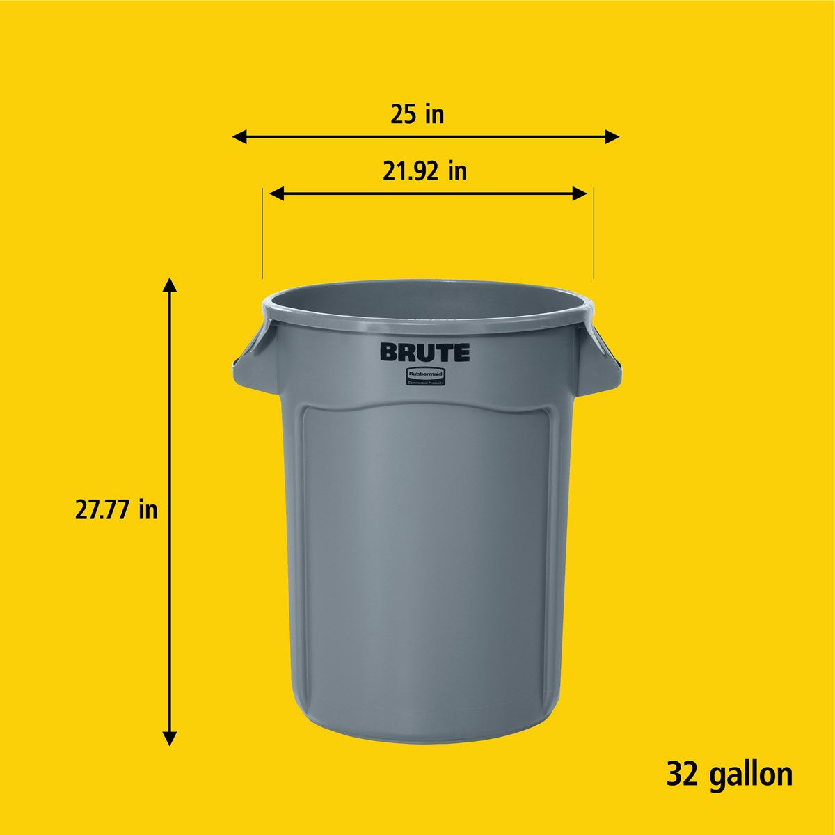 Rubbermaid White BRUTE 121.1L Bin | FG263200WHT