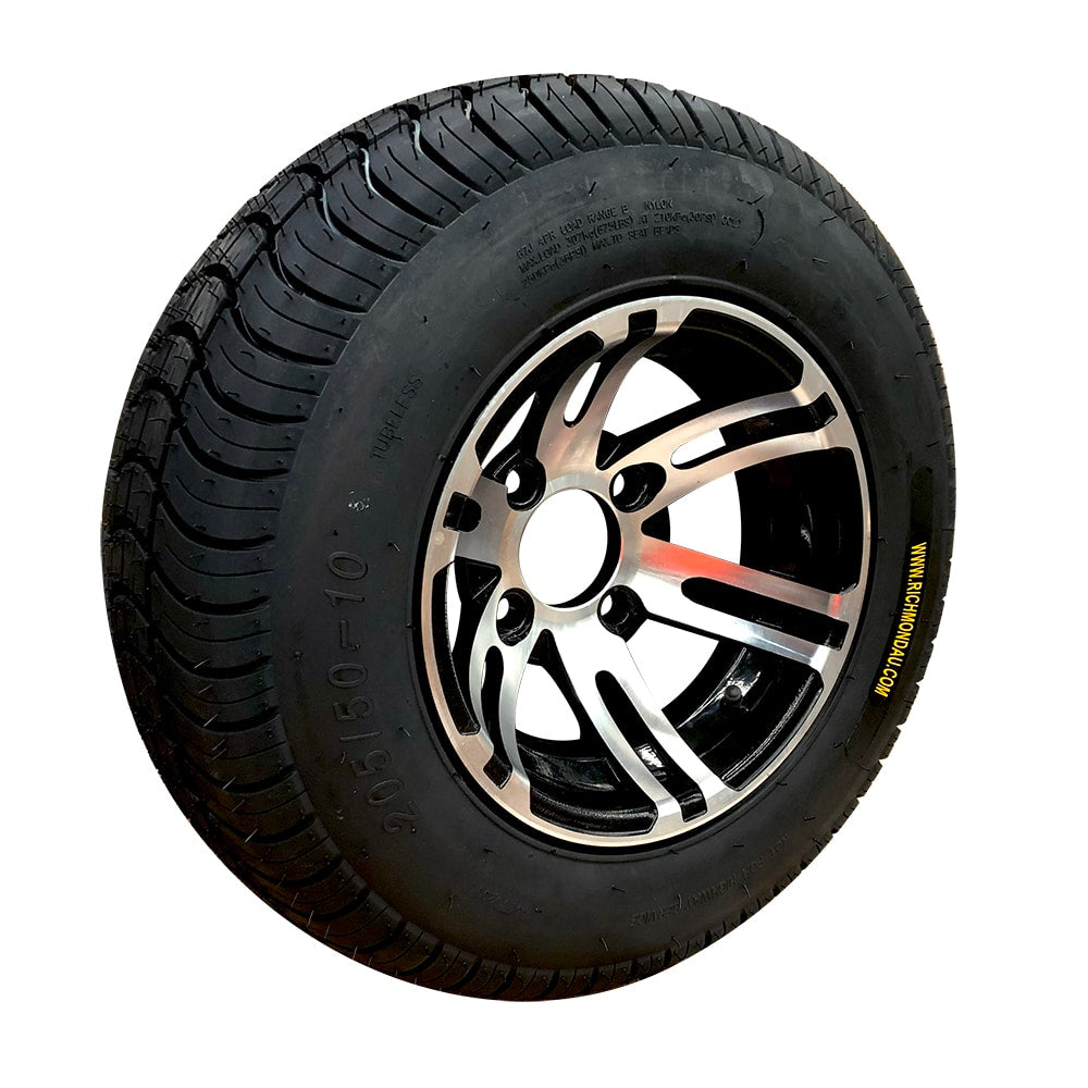 205/50-10 Pneumatic Golf Buggy Wheel With Mini 4 Stud Pattern Aluminium Rim And Golf Buggy Tyre (PN205-50-10MN) image 0
