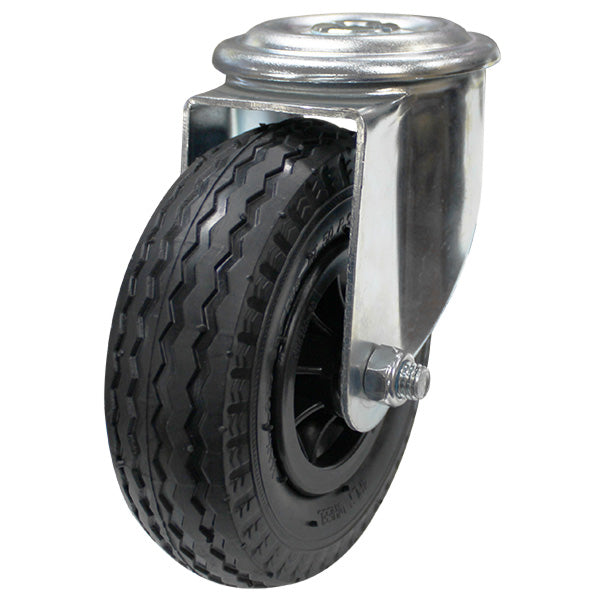 160mm Pneumatic Wheel 60kg Capacity Castor (S6201) image 0
