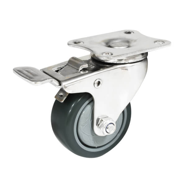 50mm S/S Swivel Poly Nylon Wheel Castor (S260B) image 0