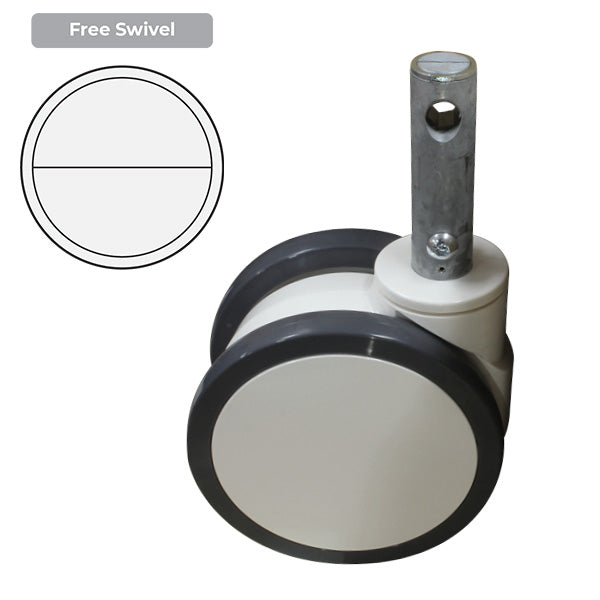 150mm Polyurethane Wheel 150/120kg Capacity Medical Castor (S6296) image 0