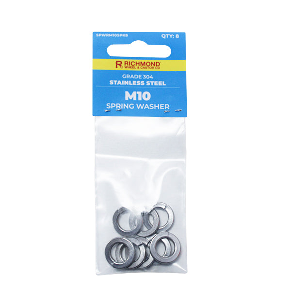 M10 Stainless Steel Spring Washer - 8 Pack (SPWRM10SPK8) image 0