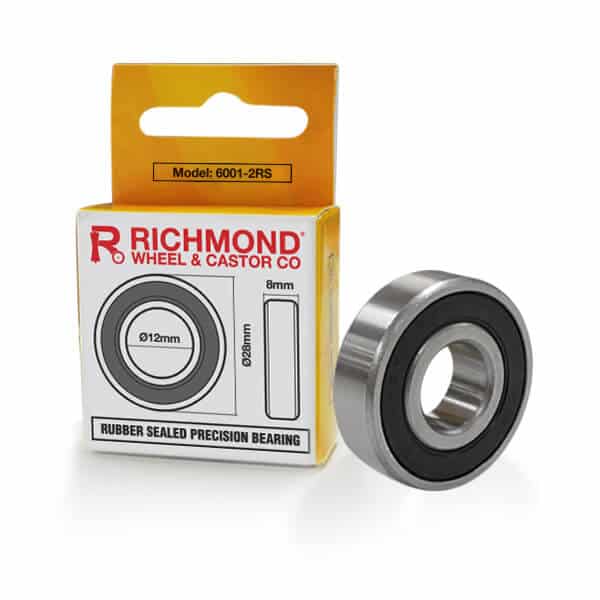 6001 RS Bearing O.D 28mm x I.D 12mm x W 8mm image 0