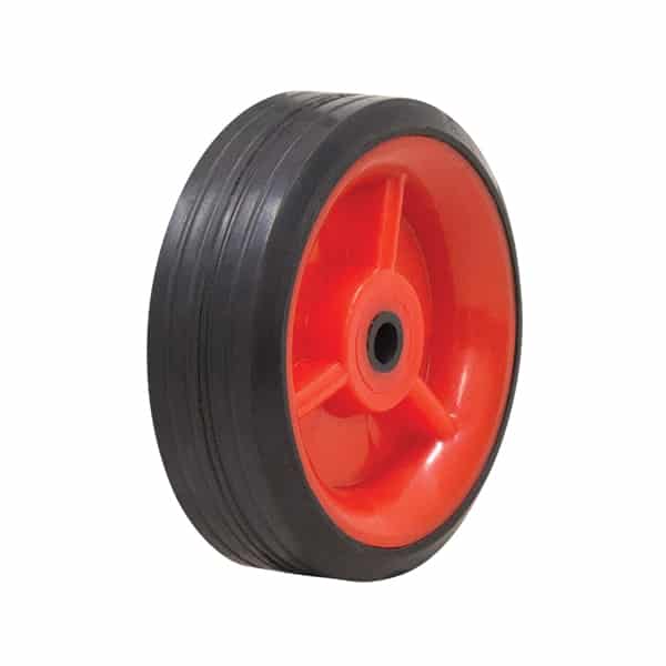 95mm Rubber On Nylon PL Bore Black Tyre Richmond Wheel | RN4068-08 image 0