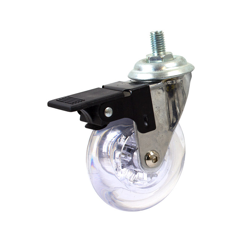 Richmond Castor Swivel with Clear Polyurethane 75mm Wheel and Brake (S3042B) image 0