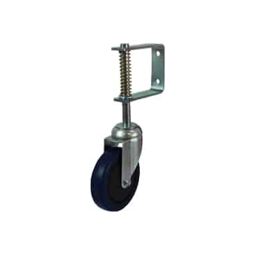 Spring Gate Castor with 125mm Blue Rebound Rubber Wheel (S5022) image 0