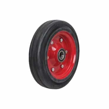 250mm Cushion Rubber Steel Centred BB Black Richmond Wheel | CR1060-M20CR image 0