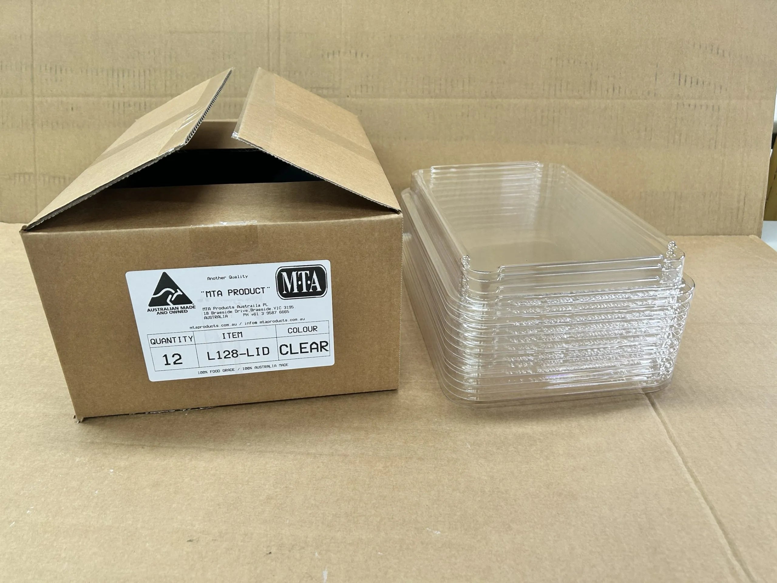 MTA DISPLAY TRAY LID (SUIT 1210) STACKABLE CLEAR (L1210-LID) image 0