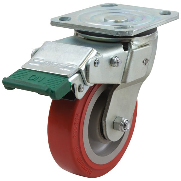 Richmond Castor Swivel with 125mm Polyurethane Tyred Wheel and Directional Lock (S5542D) image 0