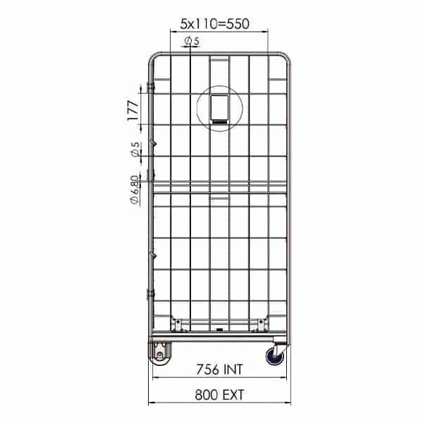 3 Sided Roll Cage with 1 Full Door – A-Base (RCR300) image 3