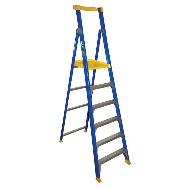 Bailey Fibreglass Platform 6 Step Ladder 150KG | P150-6 FS13579 image 0