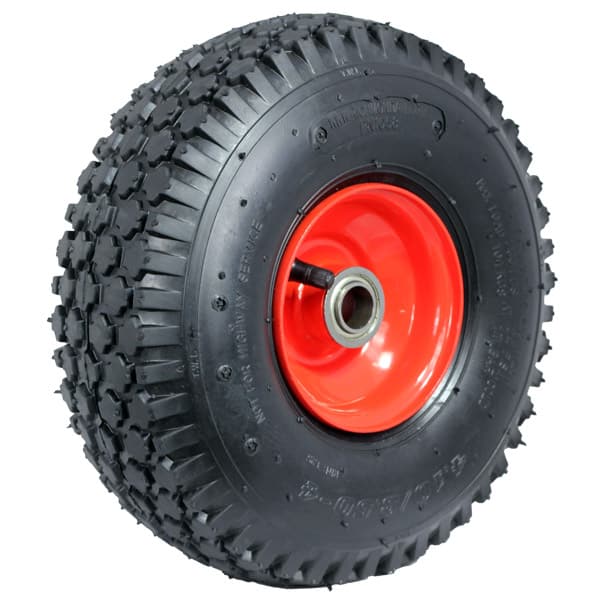250mm 2 Piece Metal Centre Pneumatic 410X350X4 BB Richmond Wheel (Diamond Tread) | PN1058-M20BB image 0