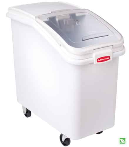 Rubbermaid PROSAVE; | 100 Litre Ingredient Bin with 32oz (0.9L) Scoop White Color | RFG360288 WHT image 0