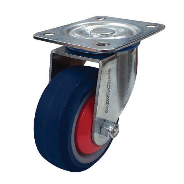 100mm Rebound Rubber Wheel 150kg Capacity Castor (S4604) image 0