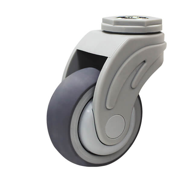 75mm Thermoplastic Rubber Wheel 80/45kg Capacity Medical Castor (S3392) image 0
